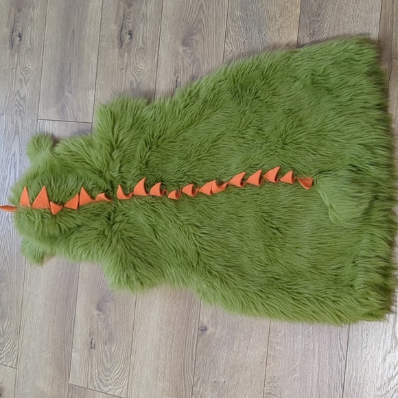 GYMBOREE Cute Fluffy Green Monster Costume Dress Up Halloween size 6-7 years - Picture 3 of 7